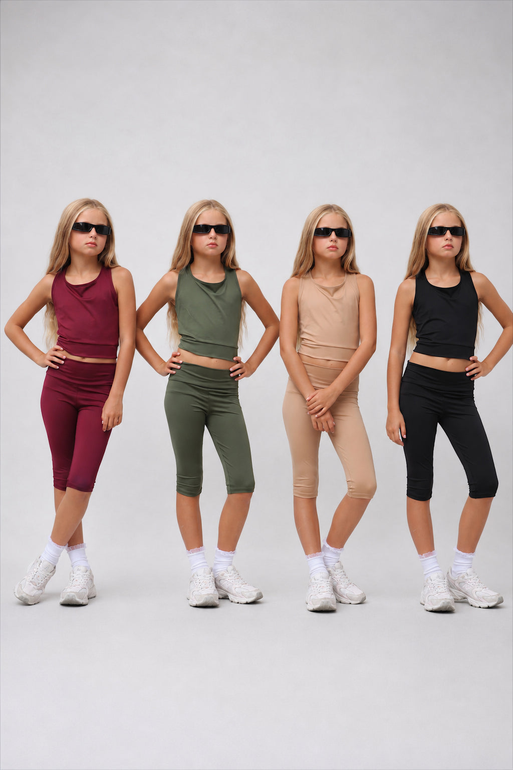 Capri Sculpt Active Cropped Tank And Short Leggings Set
