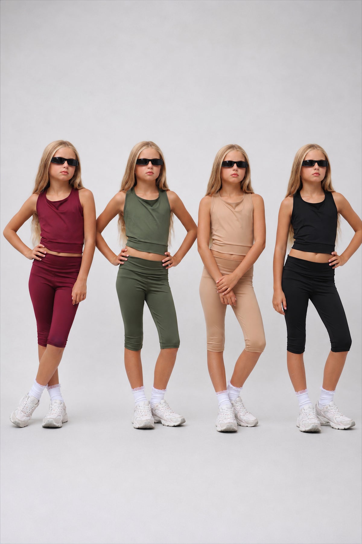 Capri Sculpt Active Cropped Tank And Short Leggings Set