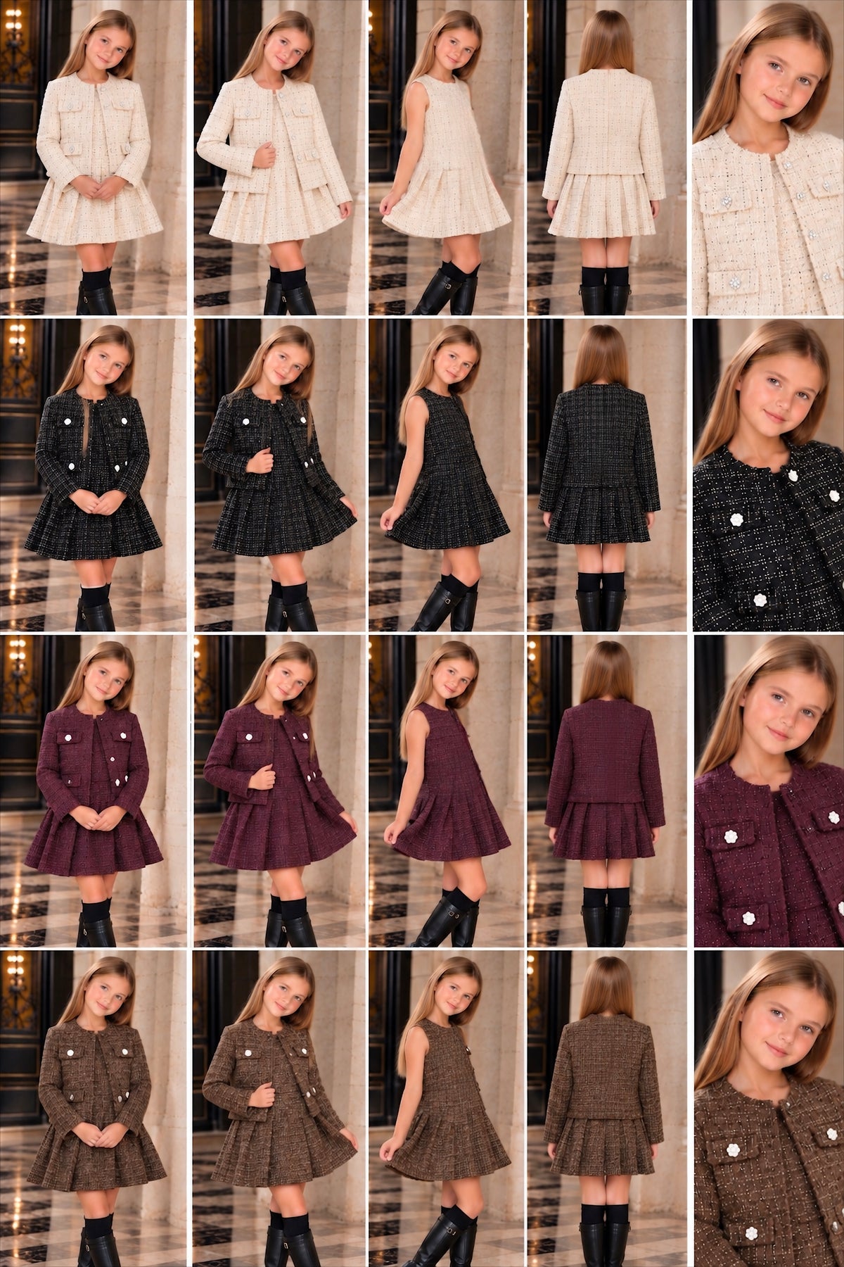 Luxury Tweed Inspired Two-Piece Dress & Jacket