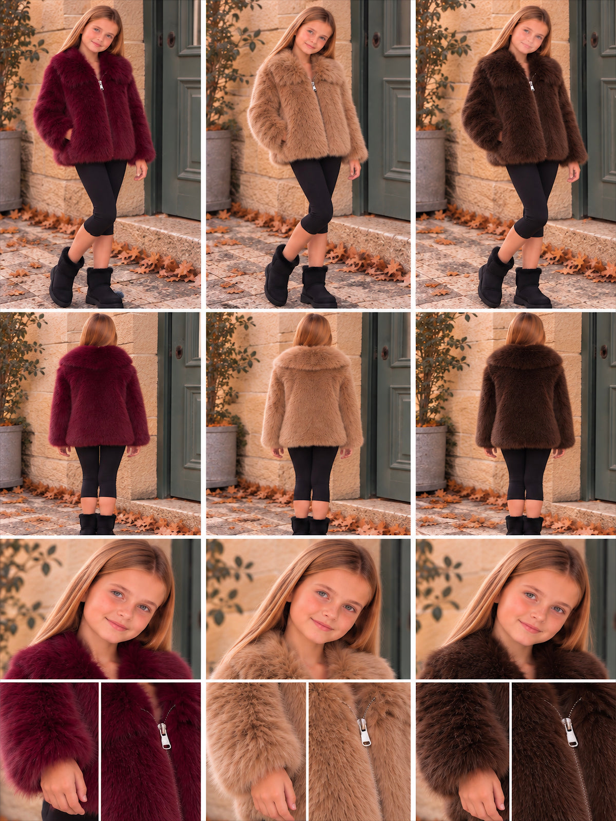 Luxury Faux Fur Zip Up Jacket